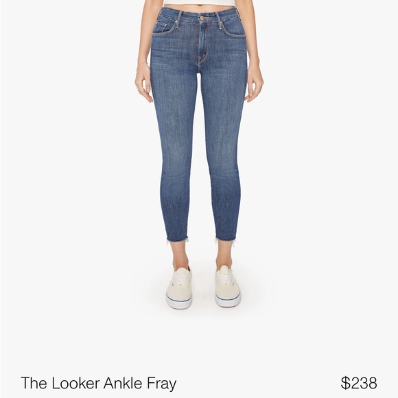 MOTHER jeans - looker ankle fray in girl crush. Size 30. - Picture 1 of 8